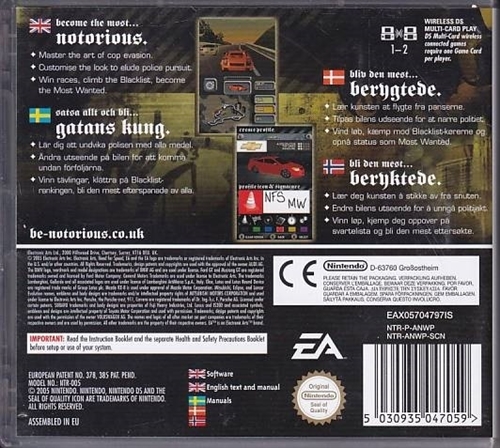 Need for Speed Most Wanted - Nintendo DS (A Grade) (Genbrug)